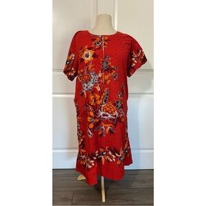 Vintage Batik Floral Muumuu